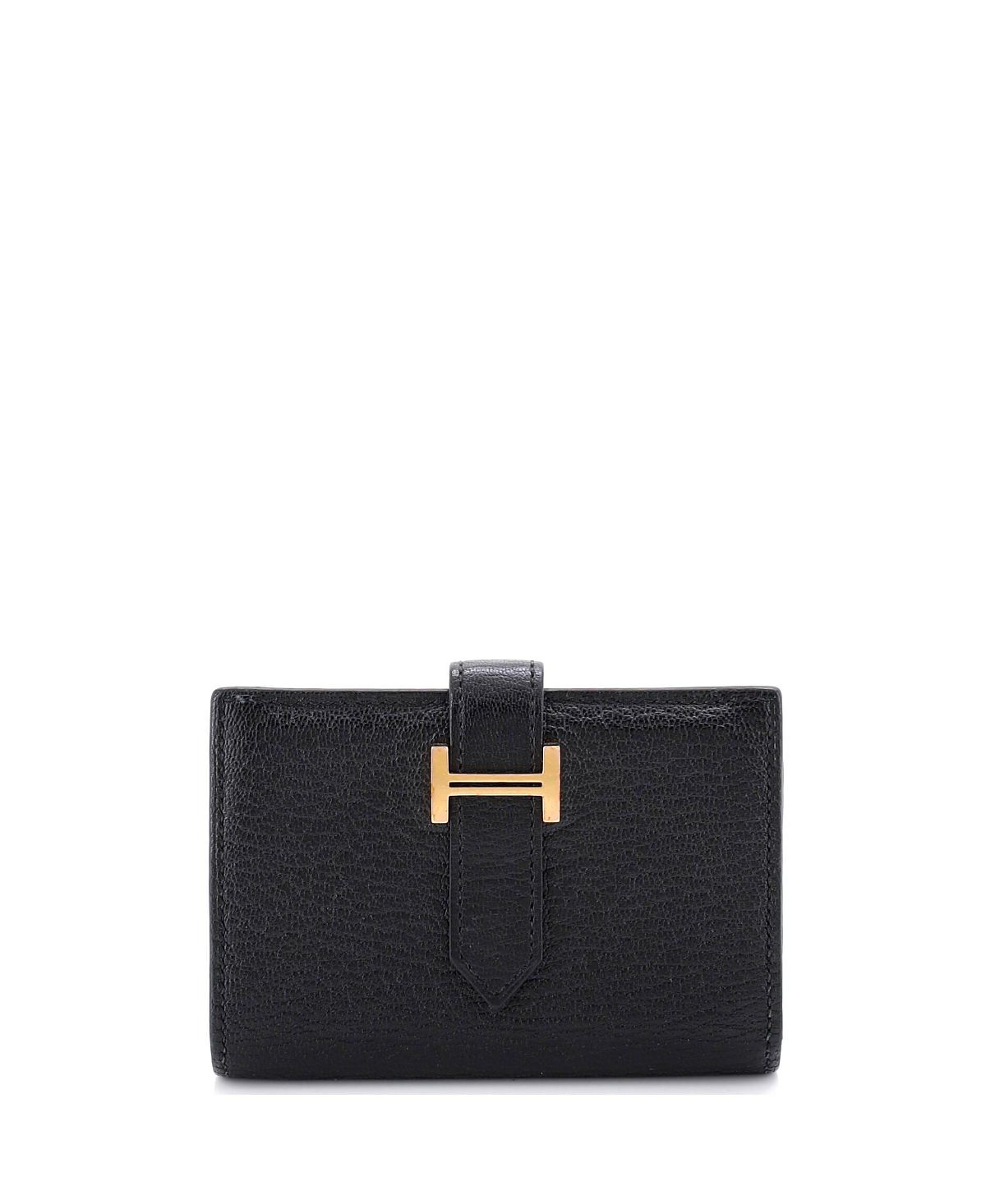 Pre-Owned HERMES Bearn Card Case Chevre Mysore