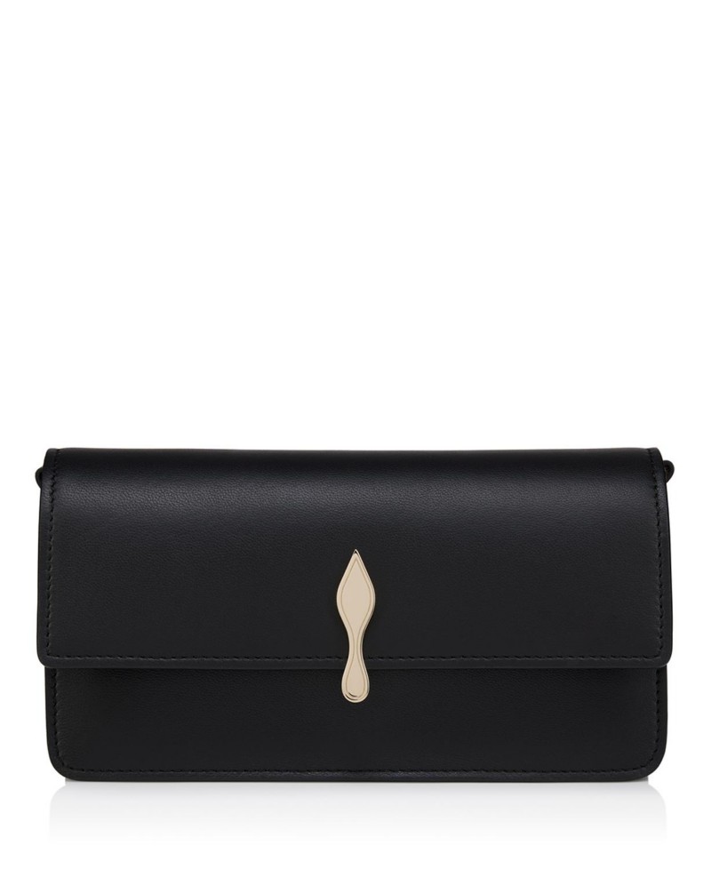 Christian Louboutin Women's Bettina Mini Crossbody Bags with Webbing Strap in Black