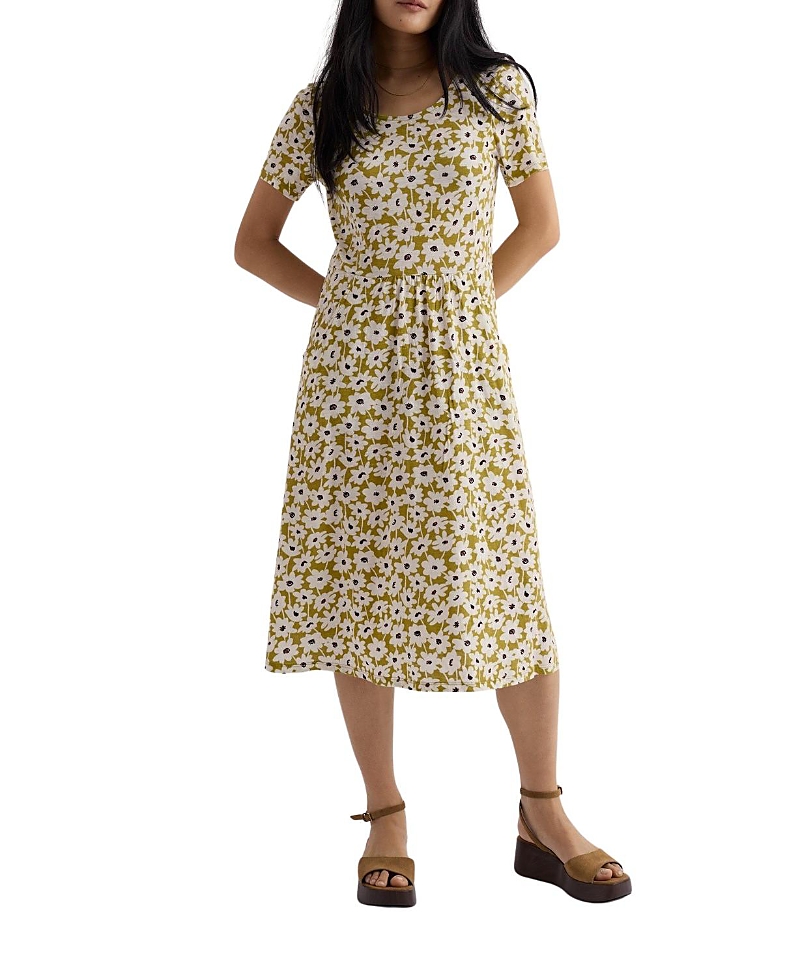 Seasalt Cornwall Enor Scoop Neck Fit and Flare Midi Dress