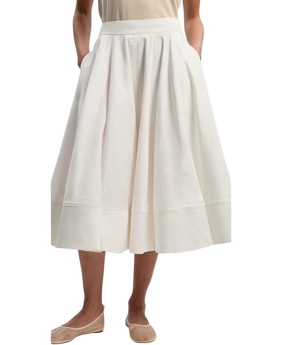 Karen Millen Cotton Tailored Full Midi Skirt