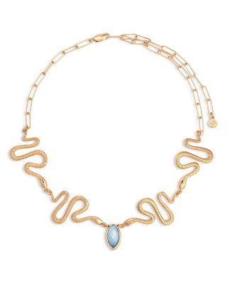 Serpentina Abalone Snake Choker Necklace, 12.25-16.25" 