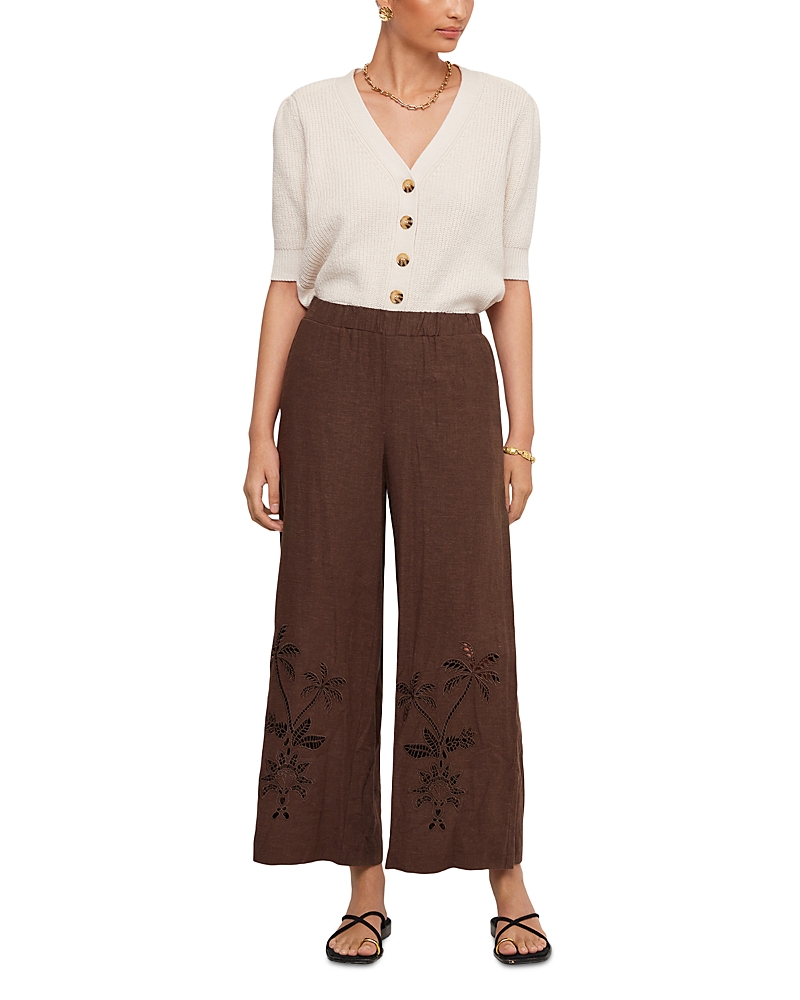 Fifteen Twenty Zora Embroidered Ankle Pants