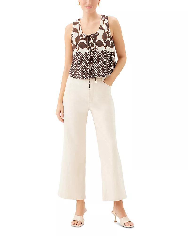 Fifteen Twenty Emery Tie Front Sleeveless Top