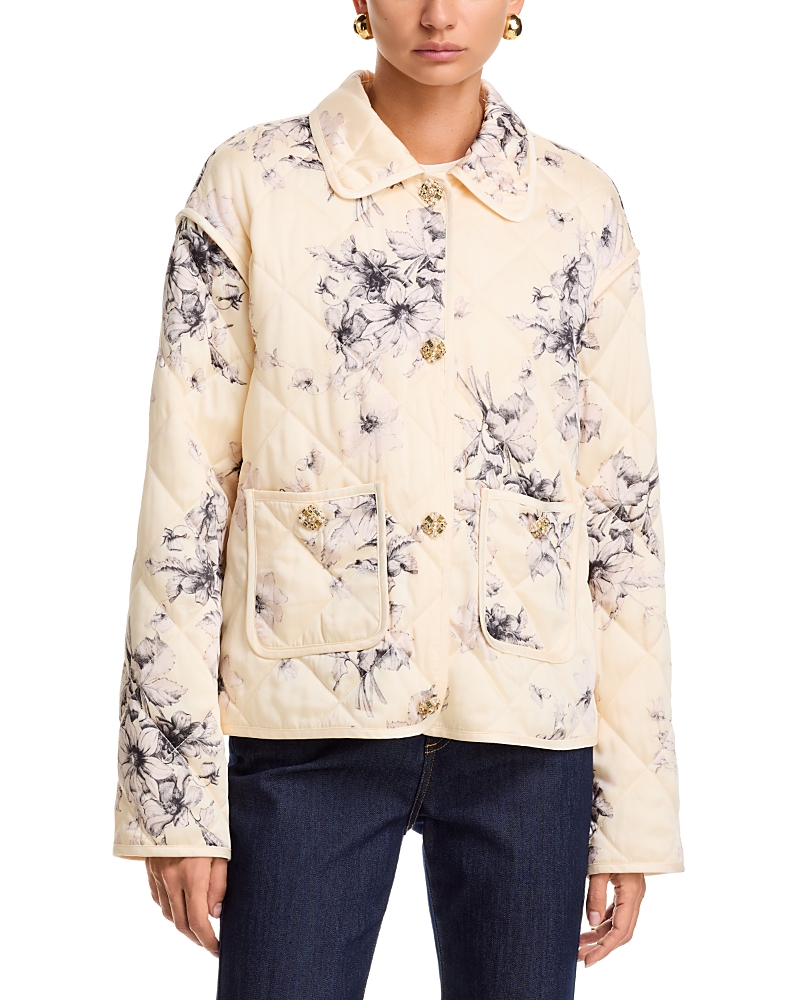 Cinq a Sept Hand Sketched Floral Jacket