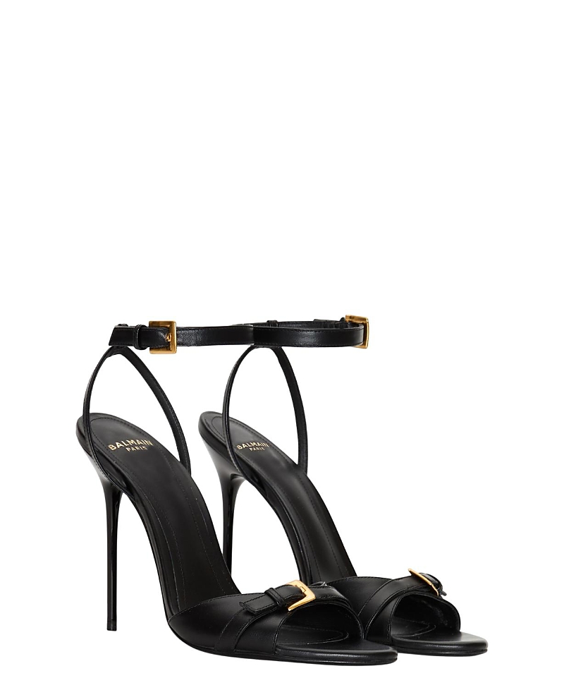 Balmain Women's Anthem Smooth Leather Sandals