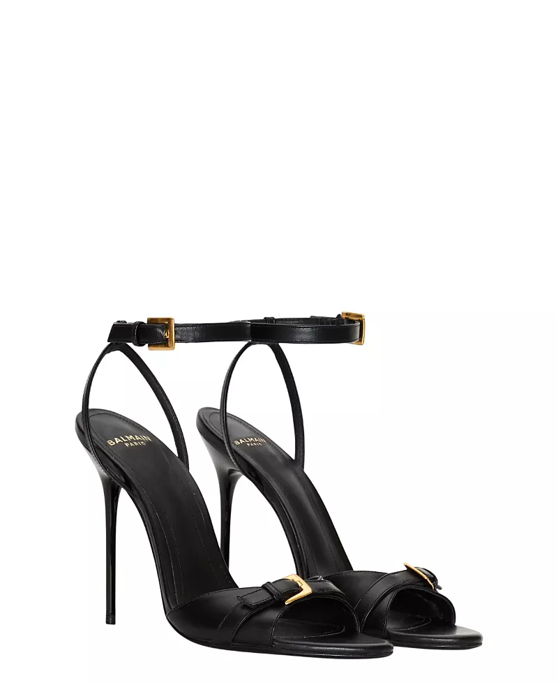 Balmain Women's Anthem Smooth Leather Sandals