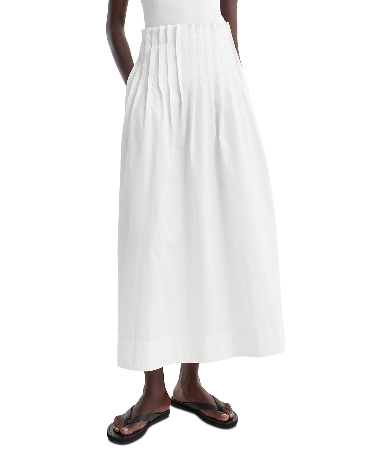 Rohe Pleated Poplin Maxi Skirt