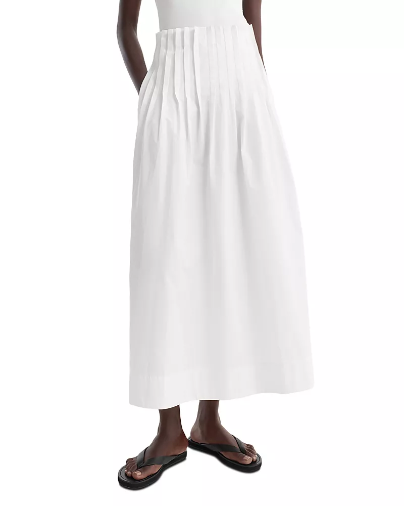 Rohe Pleated Poplin Maxi Skirt