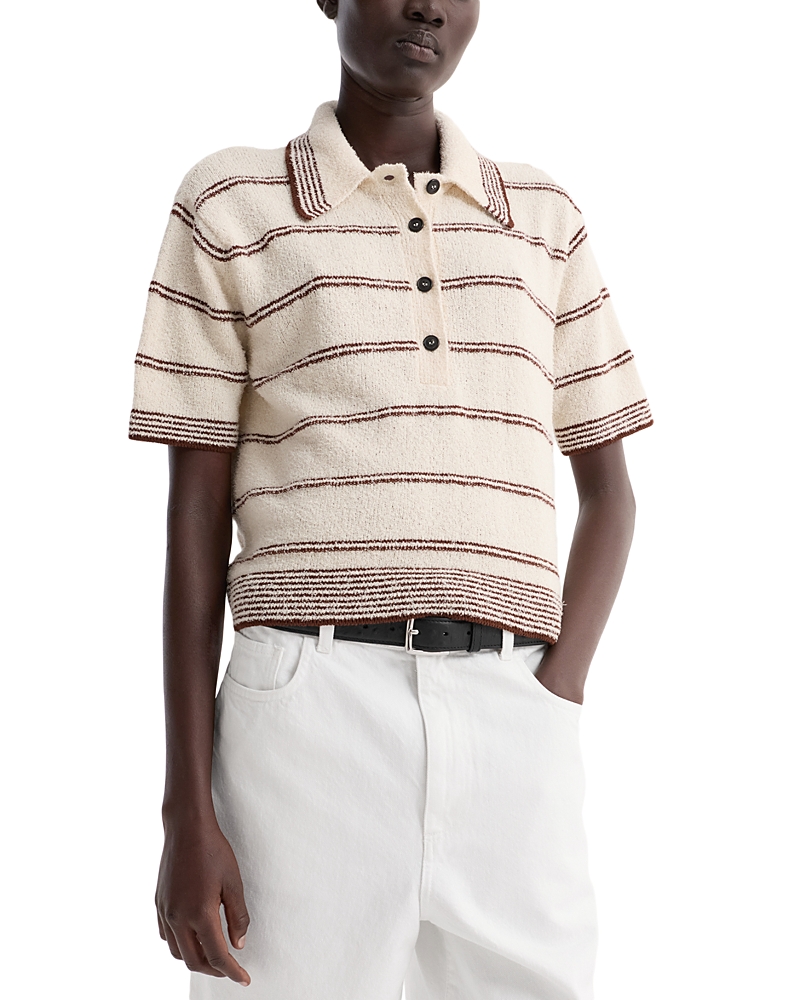 Rohe Towelling Striped Polo