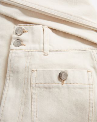 Taylor High Rise Wide Leg Jeans in Ecru - thumbnail 6