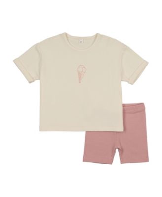 Girls' Oversized Tee Set - Baby, Little Kid