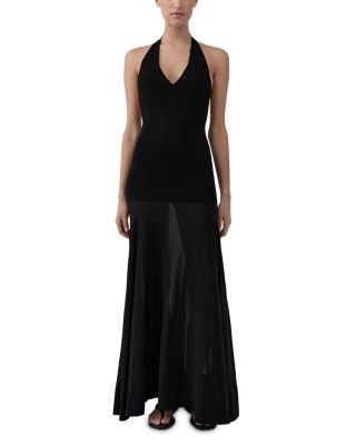 Circle Hem Halter Dress