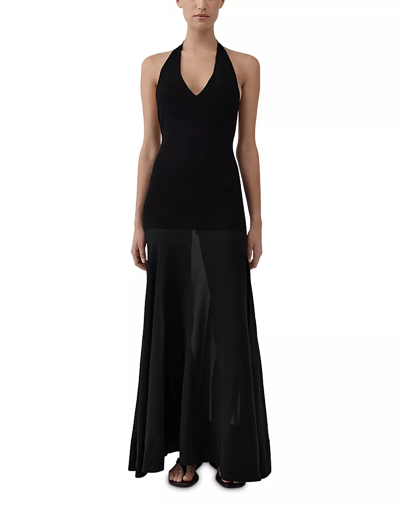 St. Agni Circle Hem Halter Dress