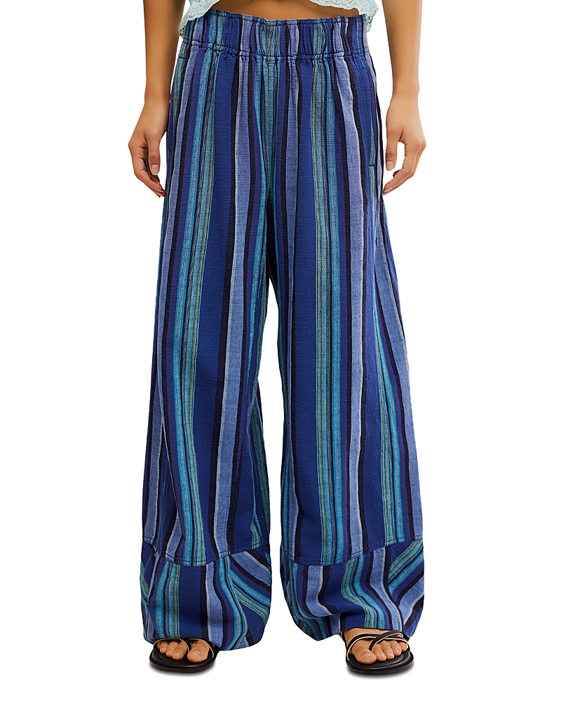 Free People Days End Solar Linen Stripe Pants