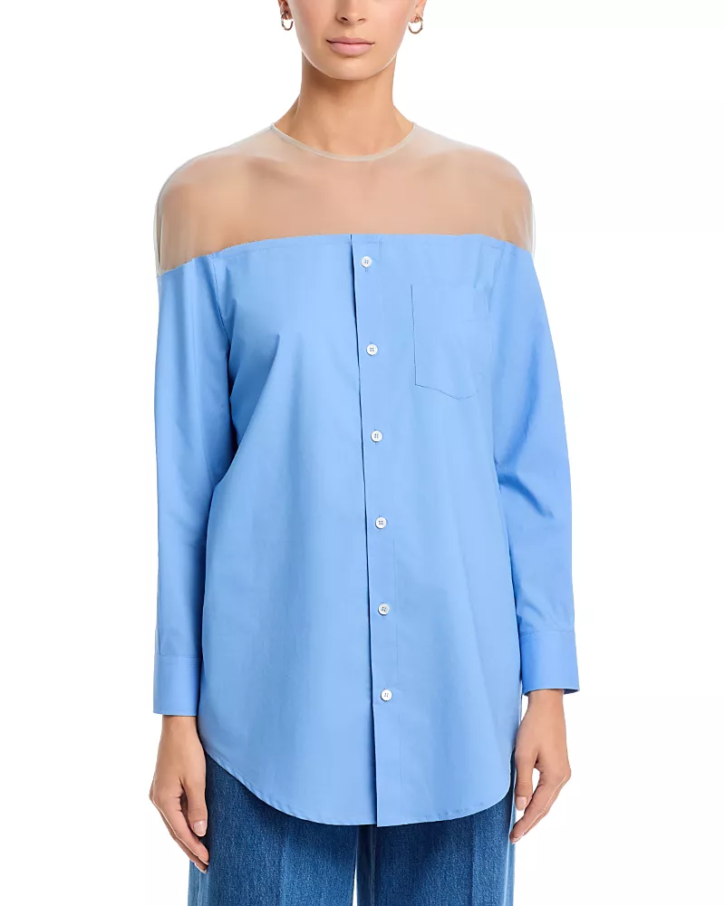 MM6 Maison Margiela Illusion Cotton Poplin Shirt