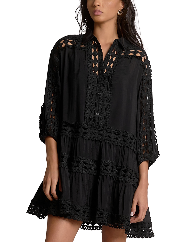 Elan Crochet Trim Mini Dress