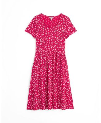 Enor Scoop Neck Fit and Flare Midi Dress