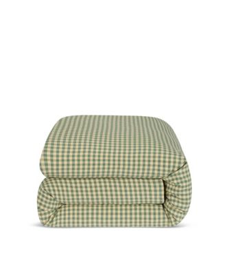 Colour Drench Gingham Linen Blend Duvet Cover, King