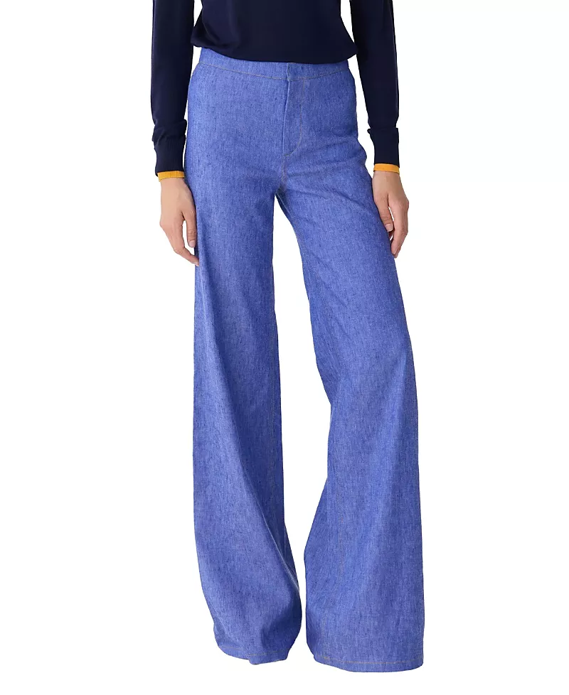 Callas Milano Jane Stretch Denim Flare-Leg High Waist Jean Wash Pale Blue