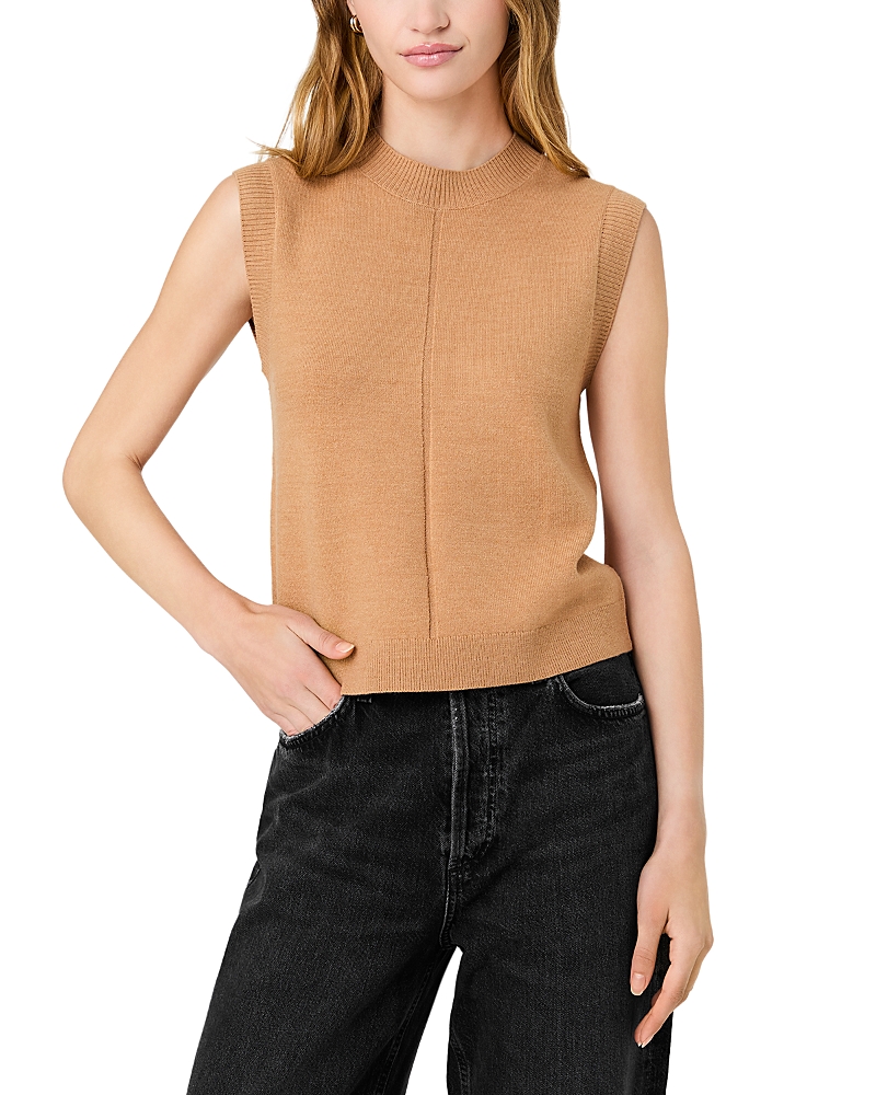 French Connection Babysoft Vertical Tick Crewneck Sleeveless Top