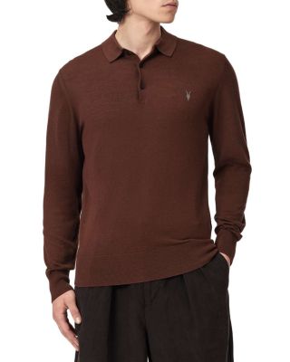 Mode Regular Fit Merino Wool Long Sleeve Polo Sweater
