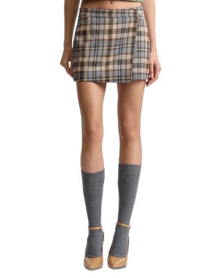 Plaid Wrap Micro Skort