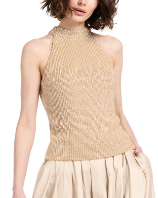 Pearl Sleeveless Mock Neck Top