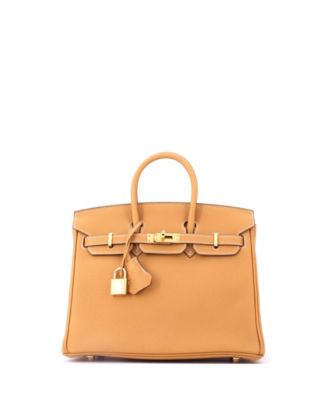 Birkin 25 Handbag Brown Togo with Gold Hardware