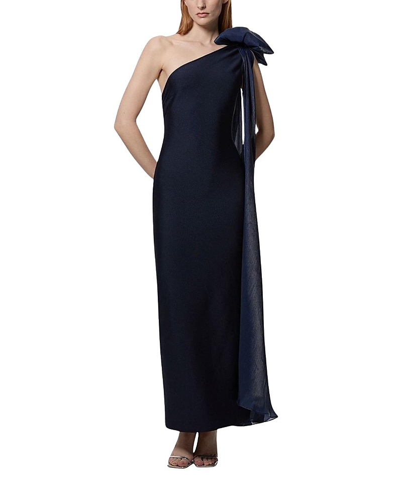 Karen Millen Shoulder Bow Cape Detail Maxi Dress