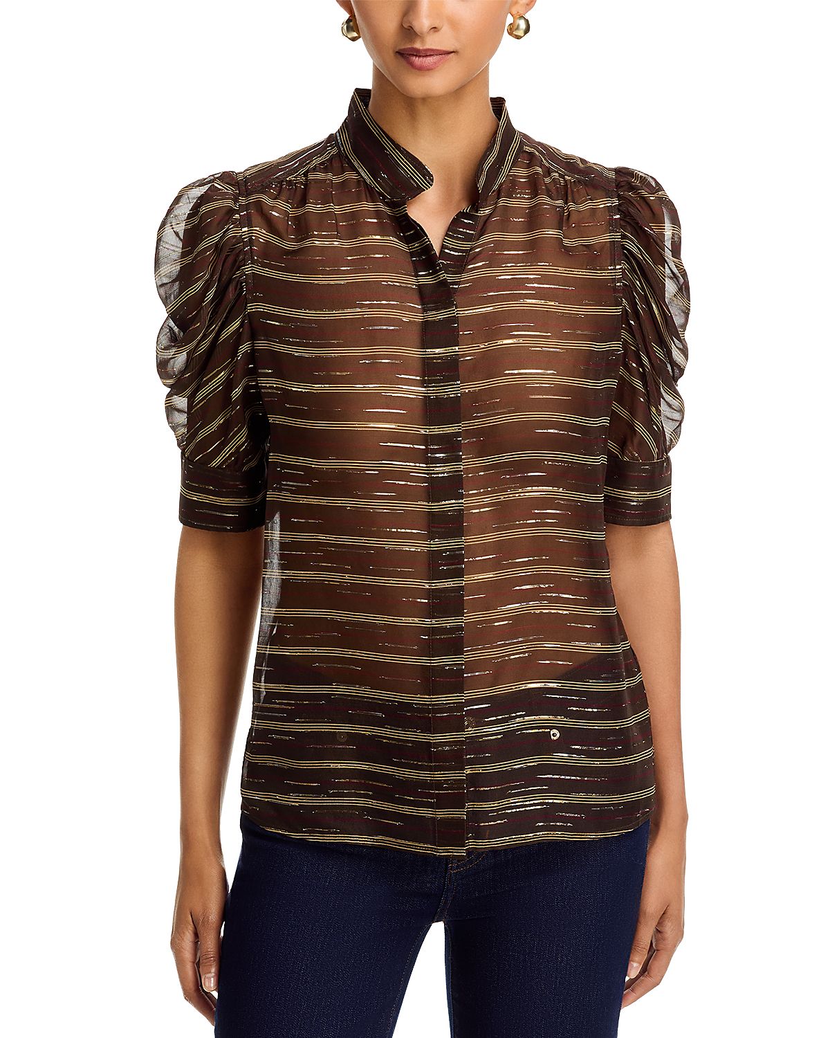 Frame The Gillian Silk Blend Top