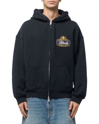 R H U D E Safari Logo Graphic Zip Hoodie