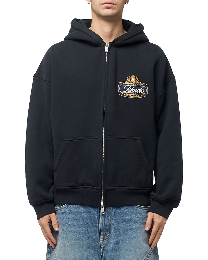 R H U D E Safari Logo Graphic Zip Hoodie