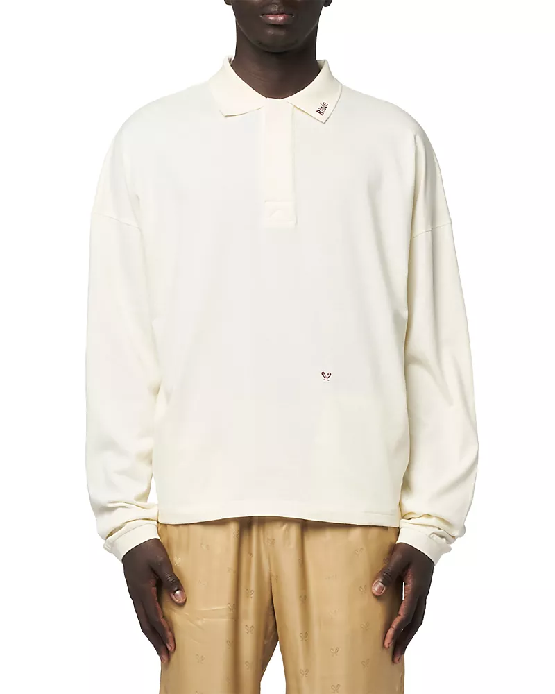 R H U D E Long Sleeve Polo Shirt