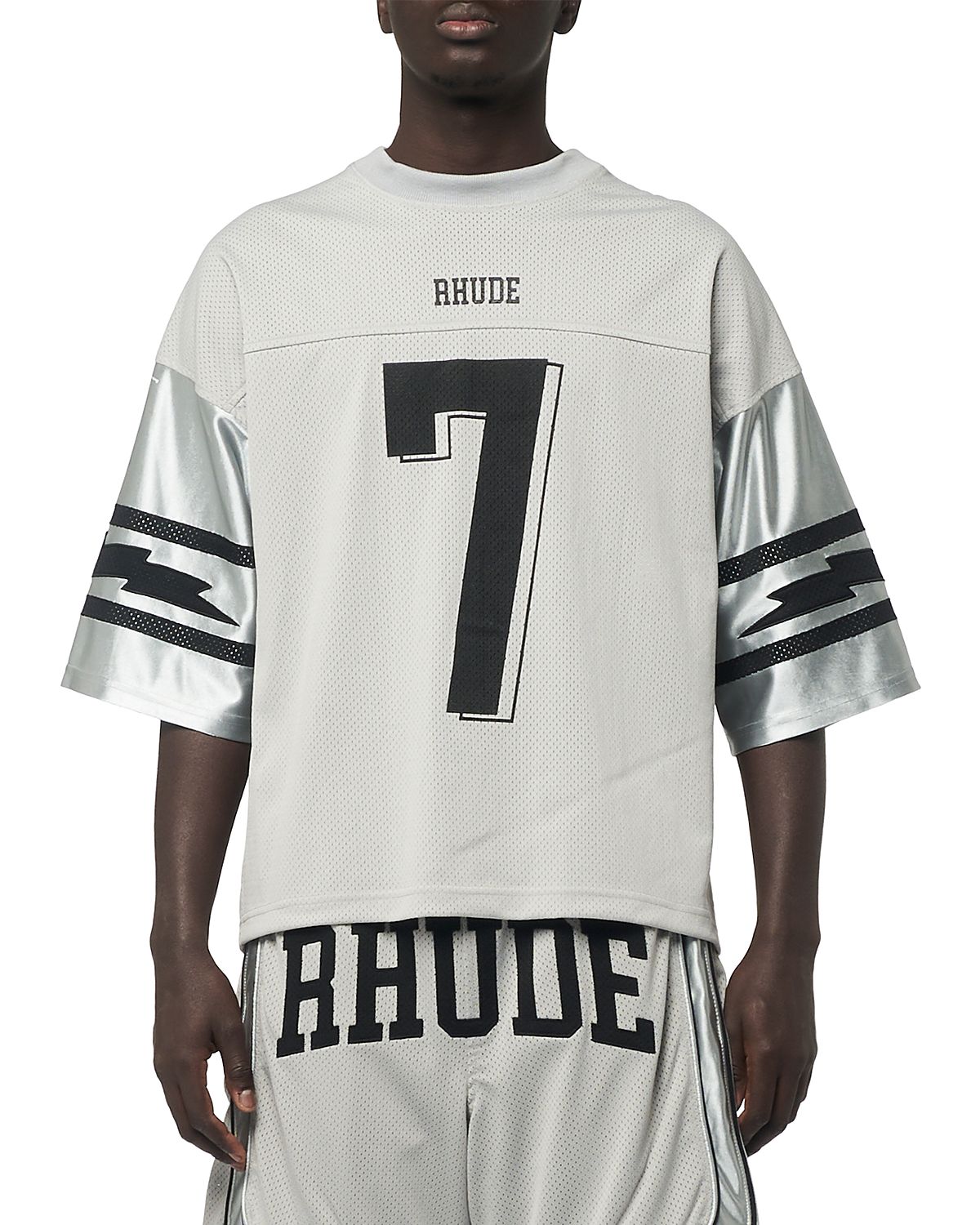 R H U D E Logo Graphic Football Jersey