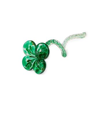 Glass Good Luck Clover