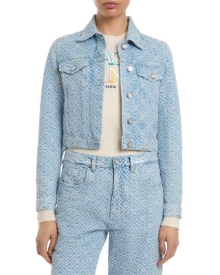 Casablanca Monogram Classic Denim Jacket In Blue