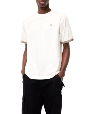Check Trim Cotton Tee