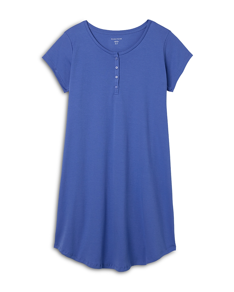 Eileen Fisher Henley Cap Sleeve Chemise · L
