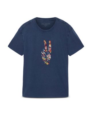 John Varvatos World Peace Graphic Crewneck T-Shirt