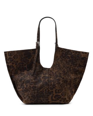 Ara Leopard Print Leather East/West Tote