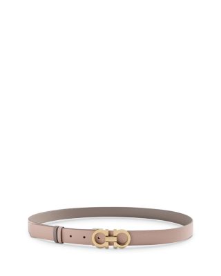 Women's Double Gancini Reversible Leather Belt