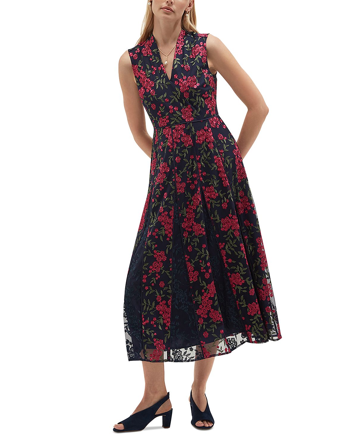 Hobbs London Quin Embroidered Dress