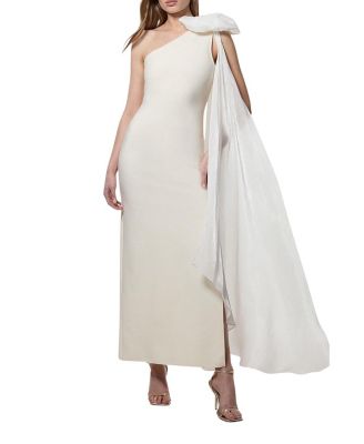 Karen Millen Shoulder Bow Cape Detail Maxi Dress