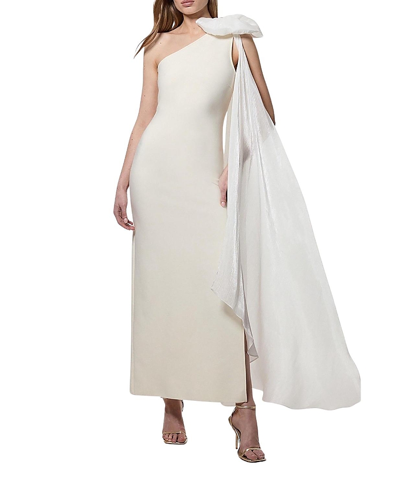Karen Millen Shoulder Bow Cape Detail Maxi Dress