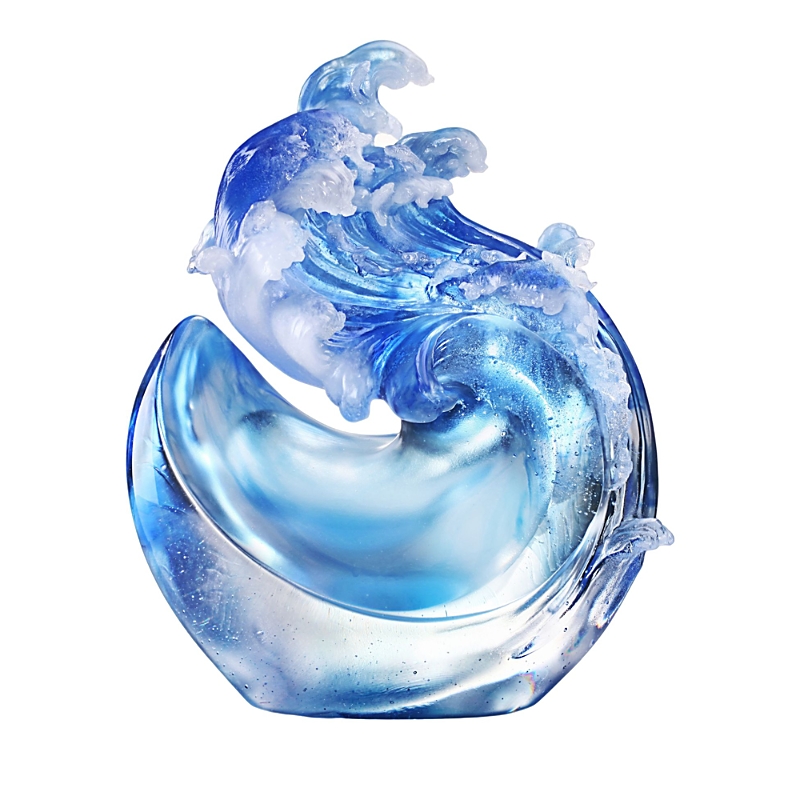 Liuli The Tai Chi Series Form of Water Nourishing in Silence Crystal Glass Sculpture