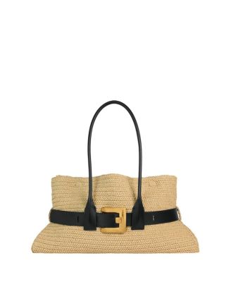 Large Anthem Bag in Smooth Leather and Crochet