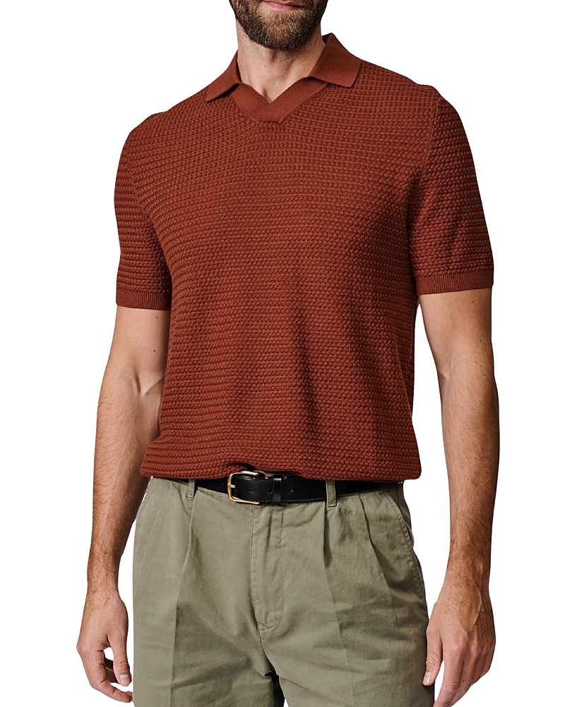 Aubin Alford Textured Cotton Polo Shirt