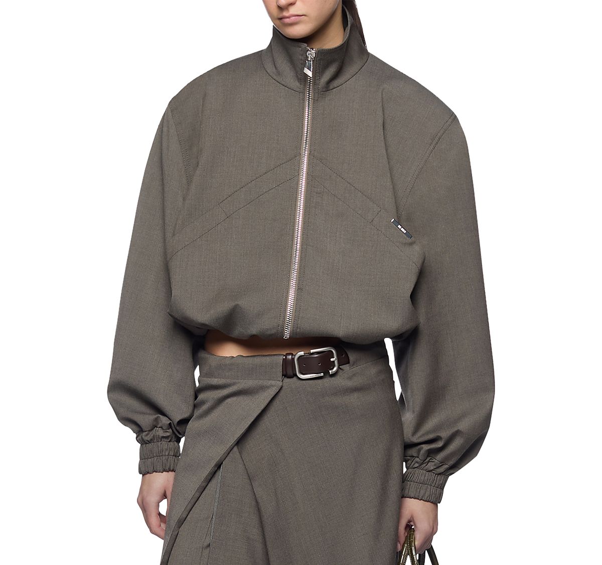 The Attico Cropped Bomber Jacket