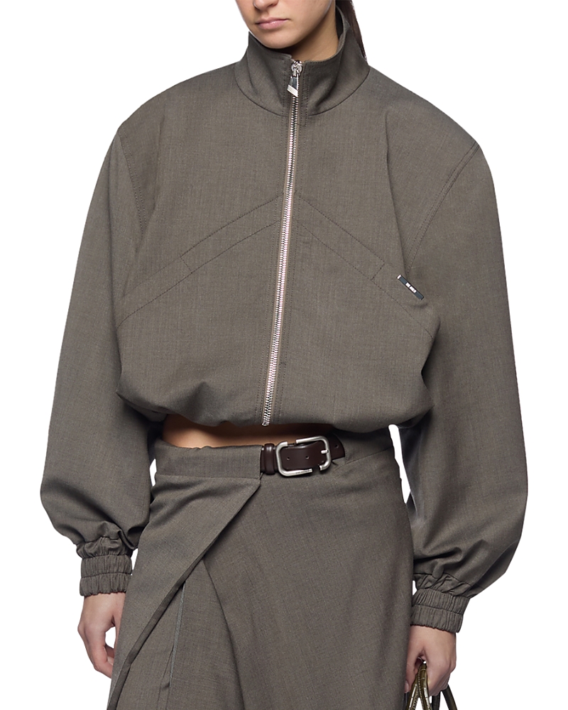 The Attico Cropped Bomber Jacket