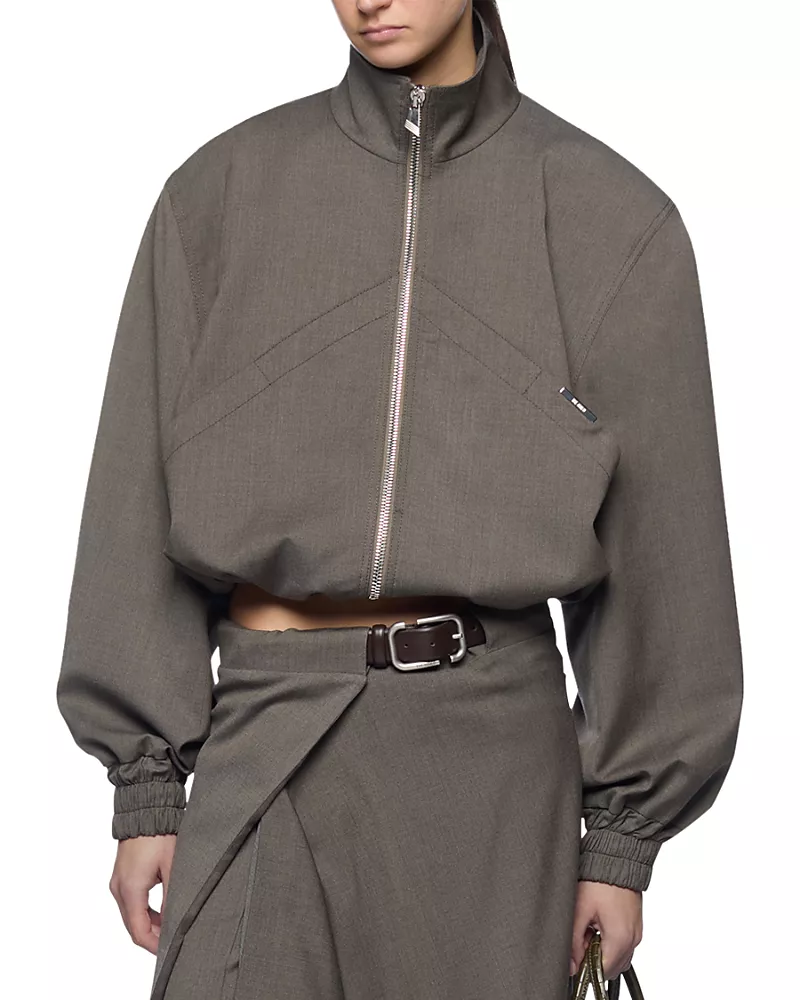 The Attico Cropped Bomber Jacket